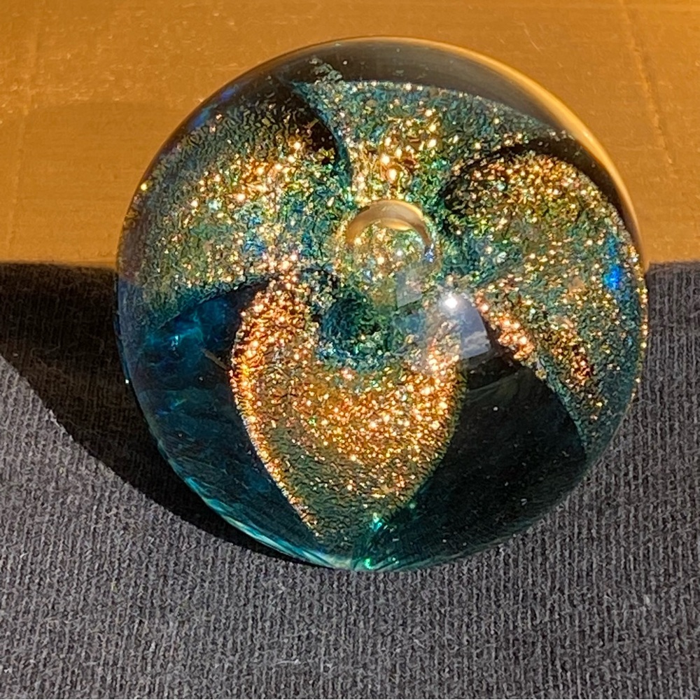 Glass Eye Studio 07 Flower Art Glass Paperweight